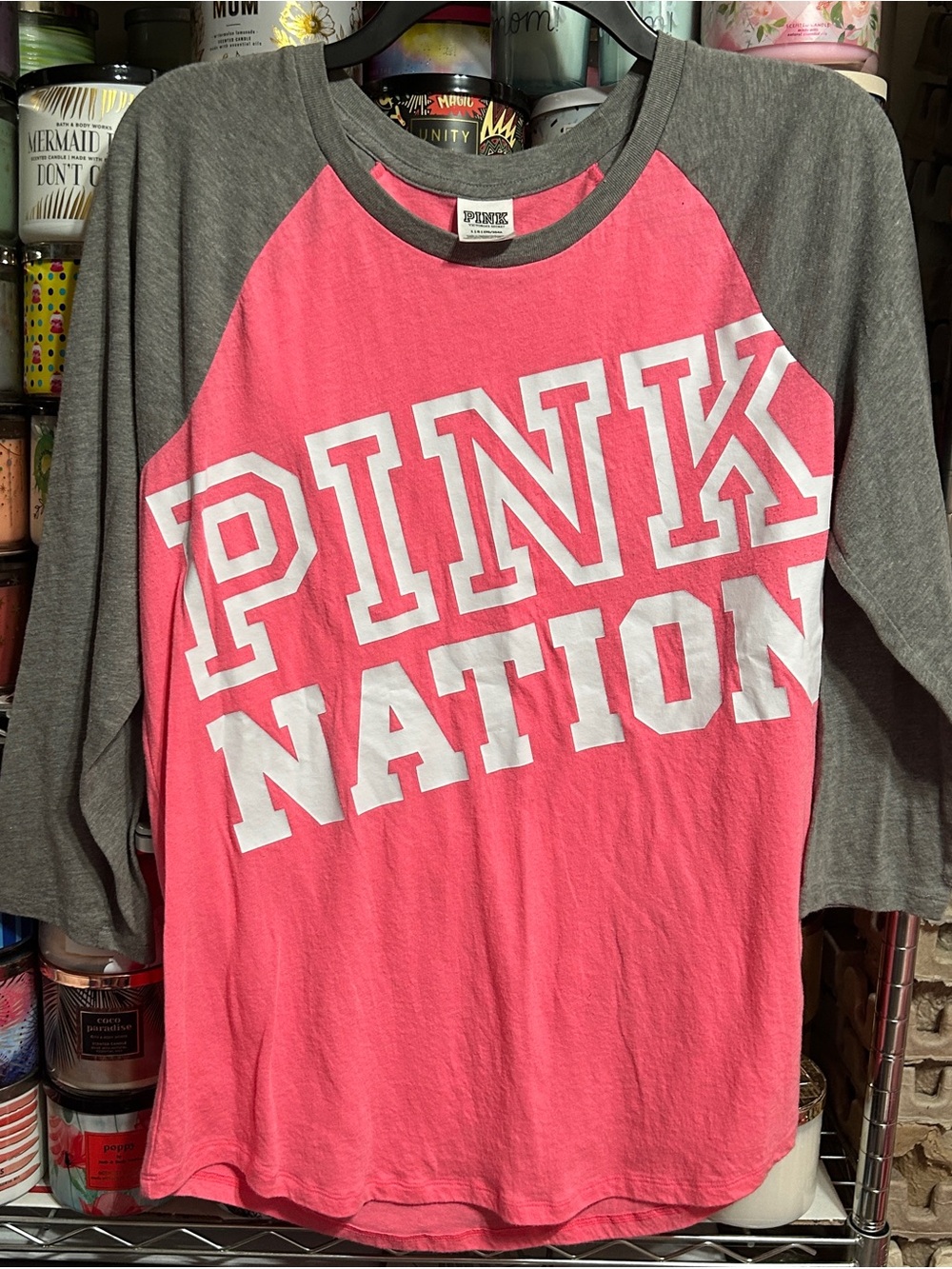 VS PINK 3/4 Sleeve Tee